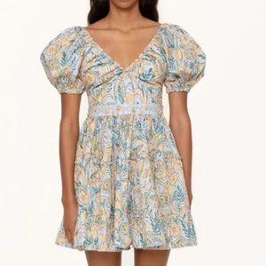 NWT Agua by Agua Bendita Manzanilla Vuelo Dia Mini Dress